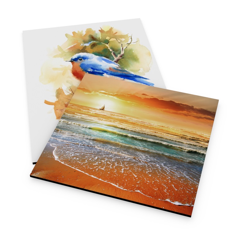 You artwork or photography is printed on black or white Gatorboard®.