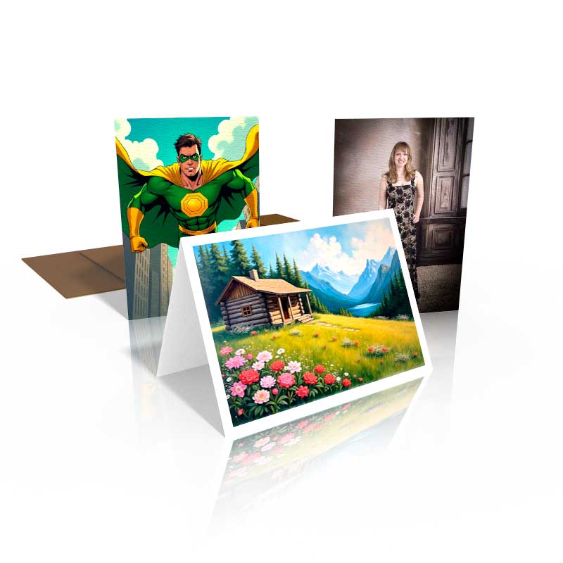 Giclee printed cards available on any of our fine art papers.