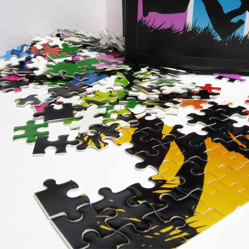 Puzzles come disassembled in a designer box with photo on top. Great gift for kids, grandparents, birthdays and more.